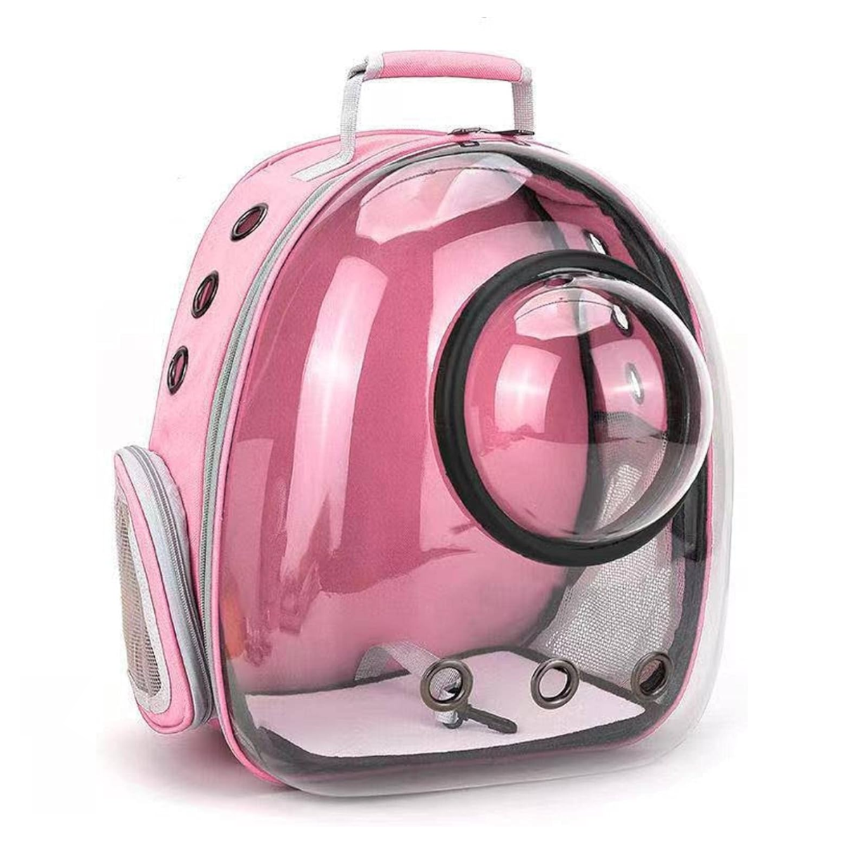 Morral transparente para mascotas expandible